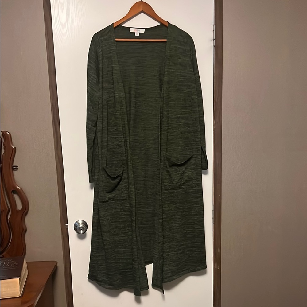 LuLaRoe Women's Green Cardigan Sweater